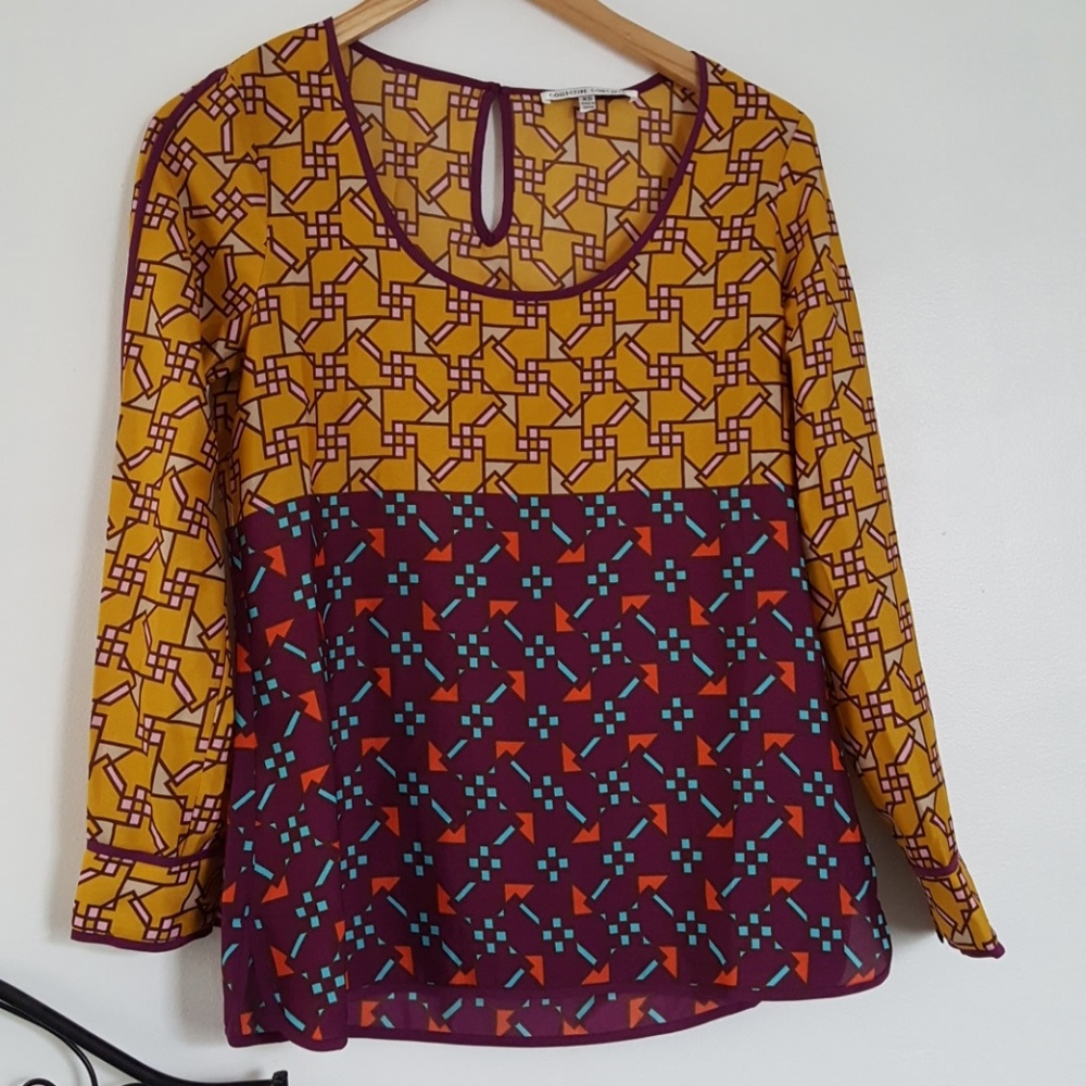 Collective Concepts Xs Bold Patterned Blouse - image 1